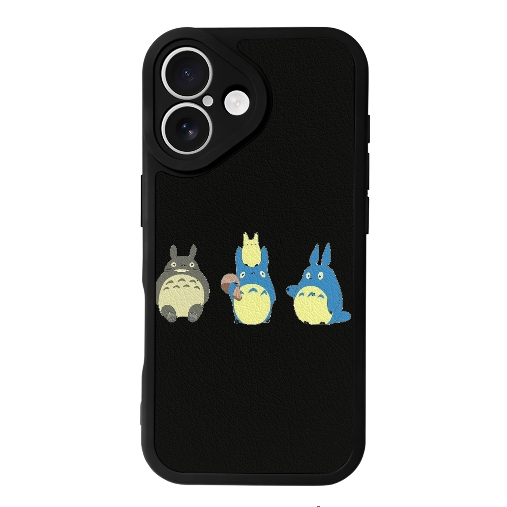 （画像用） となりのトトロ 草壁メイ 草壁サツキ My Neighbor Totoro Satsuki Kusakabe Mei Kusakabe 【iPhone 16シリーズ対応】シリコンスマホケース（レザー調） 材質：シリコン